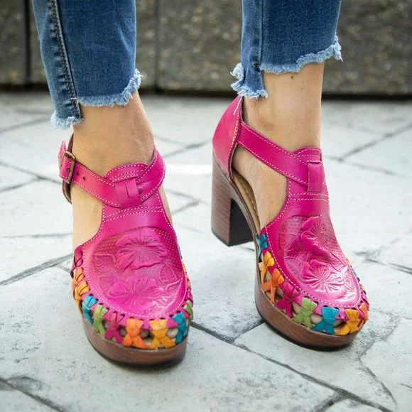 Handmade Ethnic Mexican shoes - Picture 6 of 10